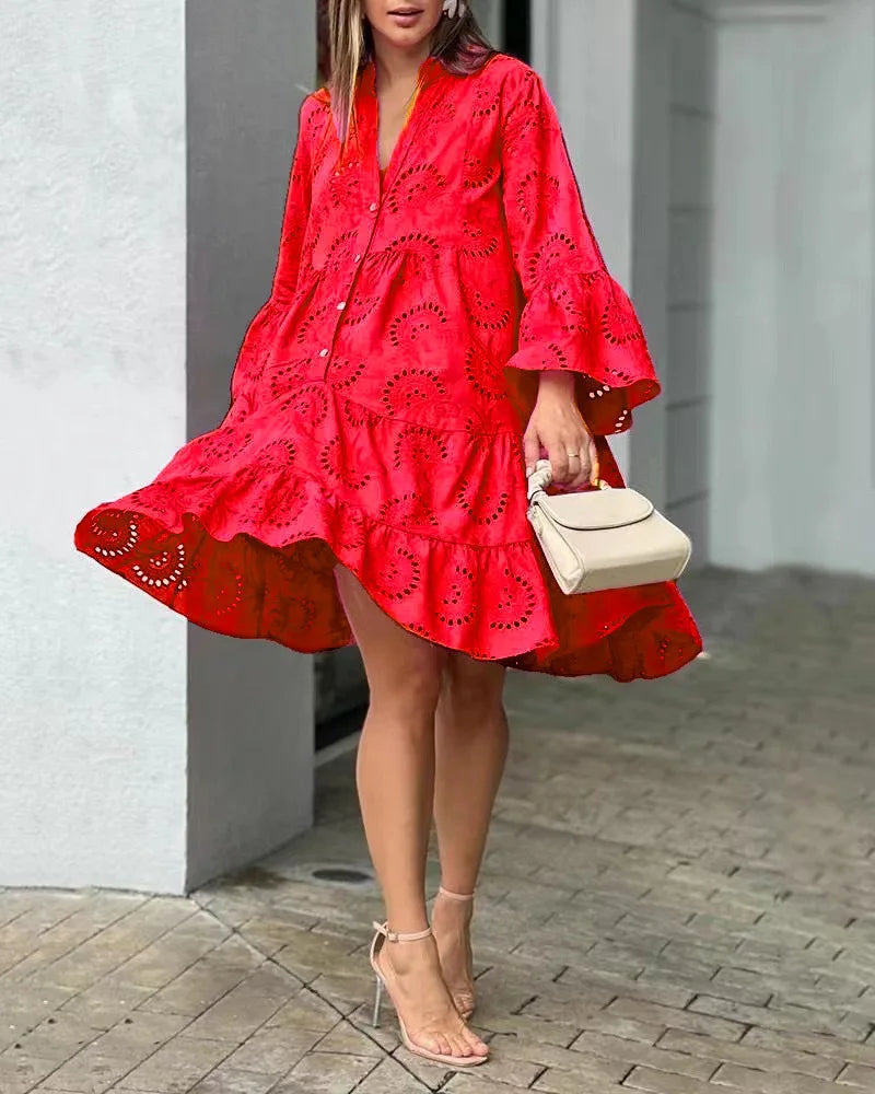 Elegant Lace dress - Elegante kanten jurk met voering