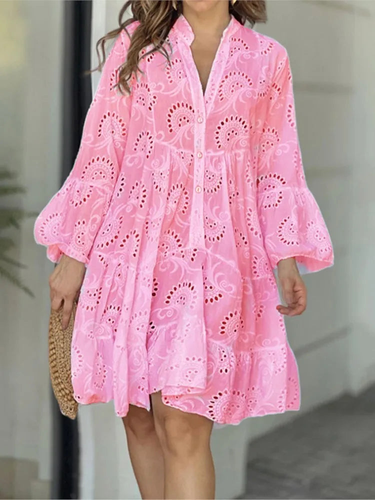 Elegant Lace dress - Elegante kanten jurk met voering